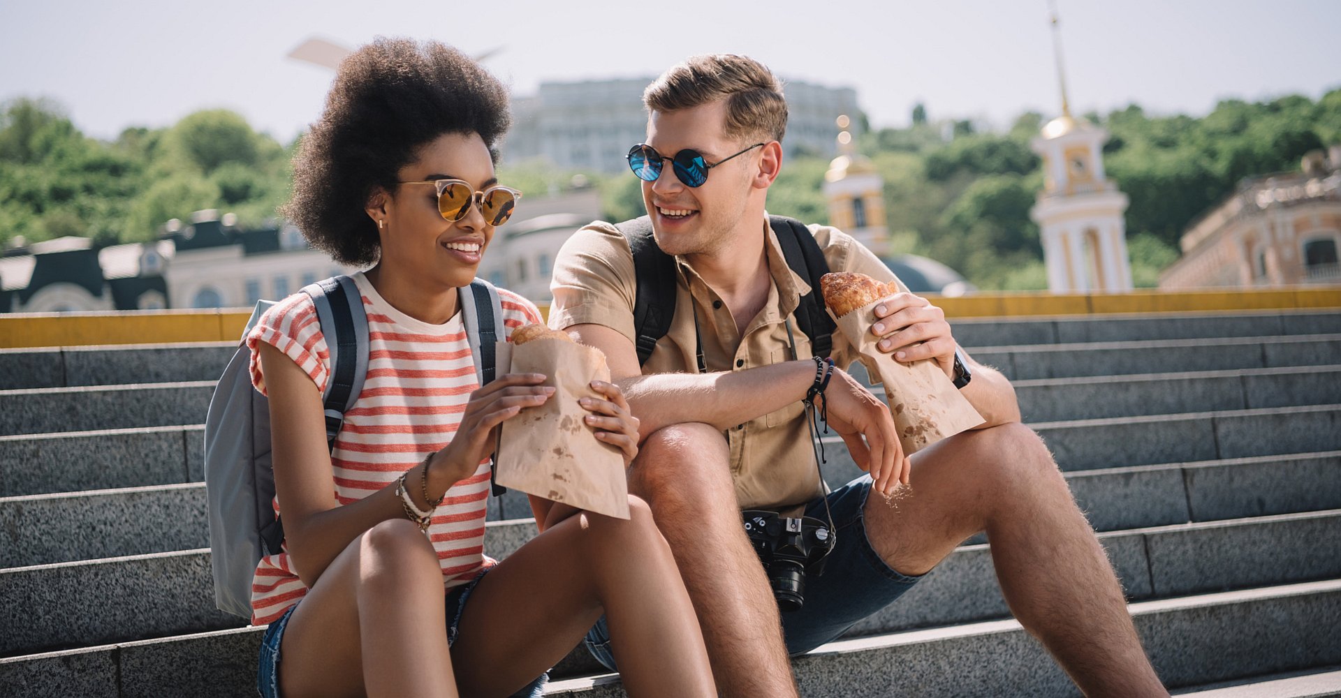 Pareja con digestión saludable